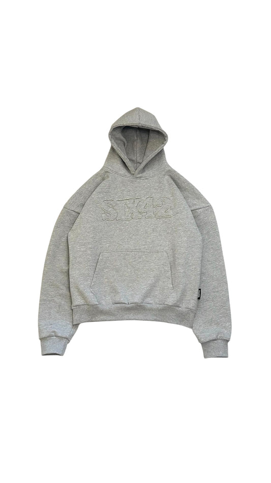 HOODIE GREY ON GREY